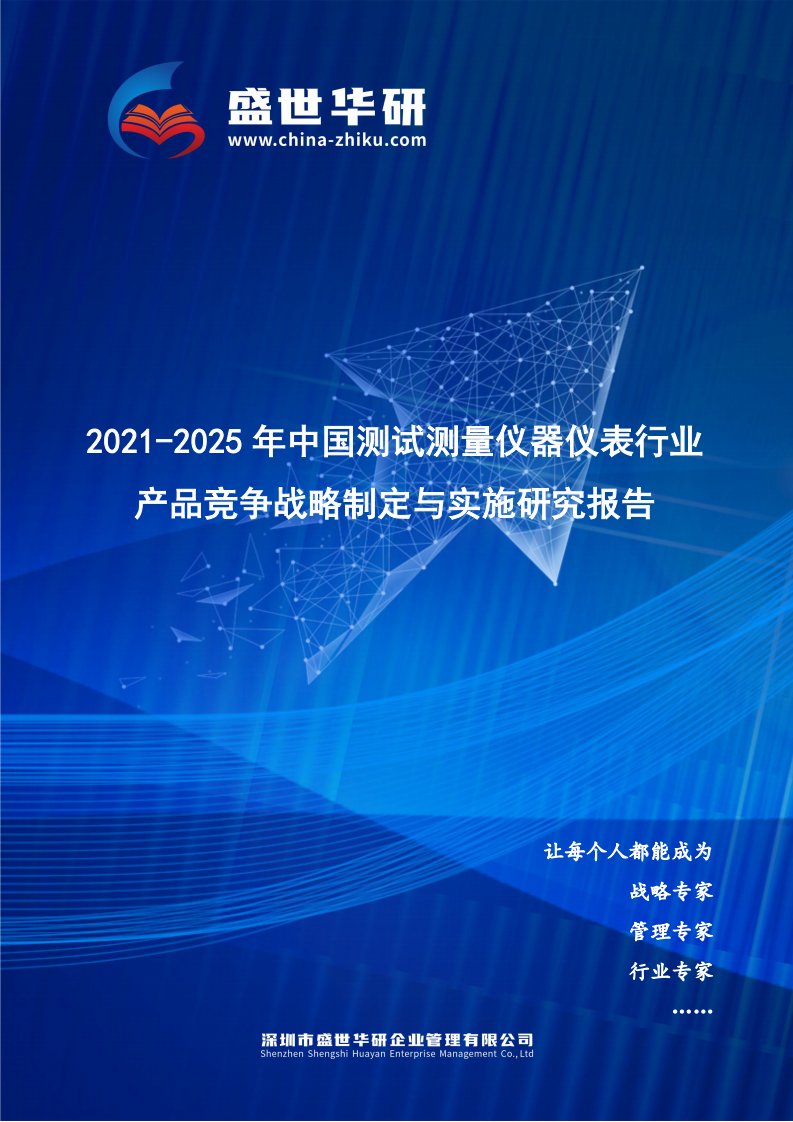 2021-2025年中国测试测量仪器仪表行业产品竞争战略制定与实施研究报告