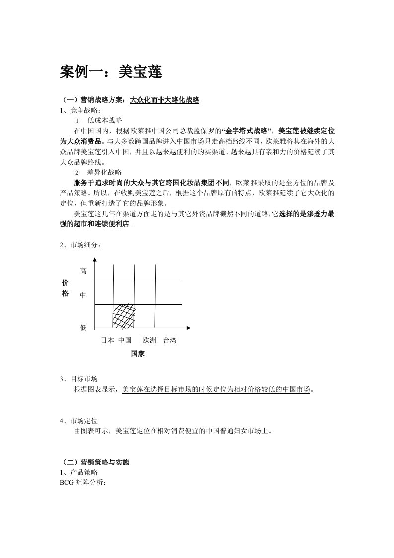 美宝莲案例swot解析