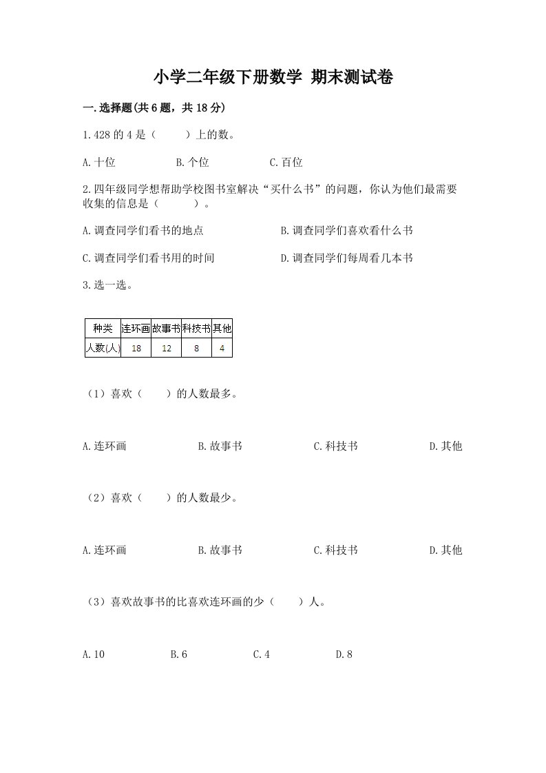 小学二年级下册数学