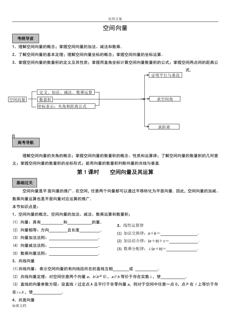 空间向量