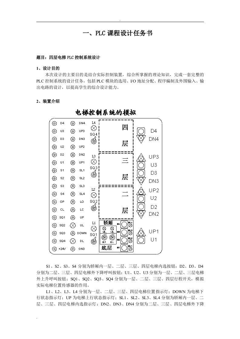 PLC课程设计