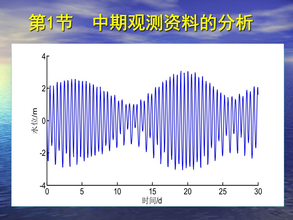 中期和短期观测资料的分析