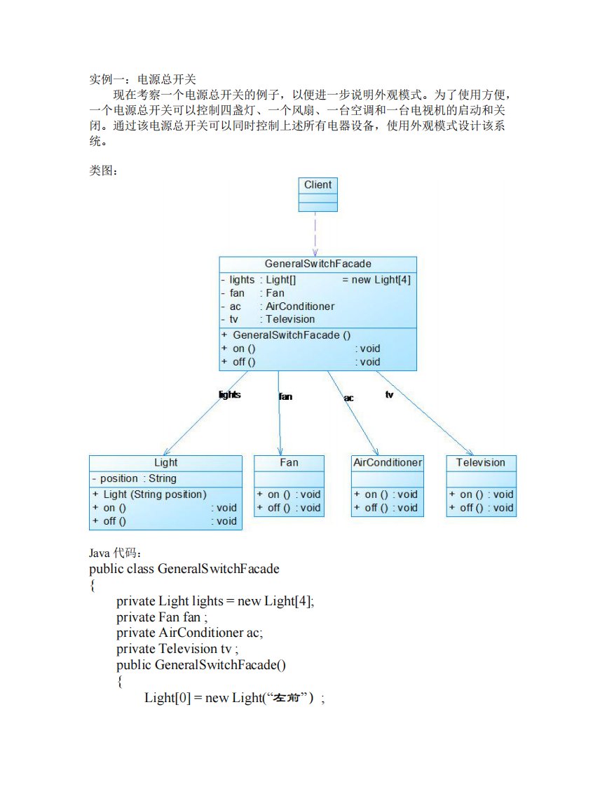 东南大学java设计模式作业电源总开关1