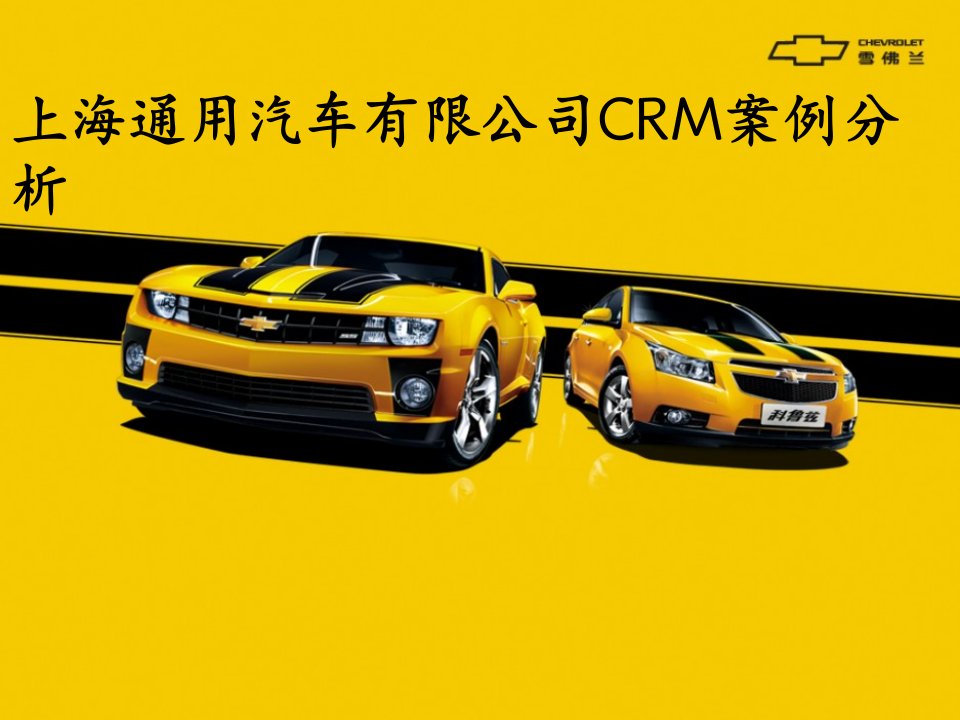 上海通用汽车有限公司CRM案例介绍