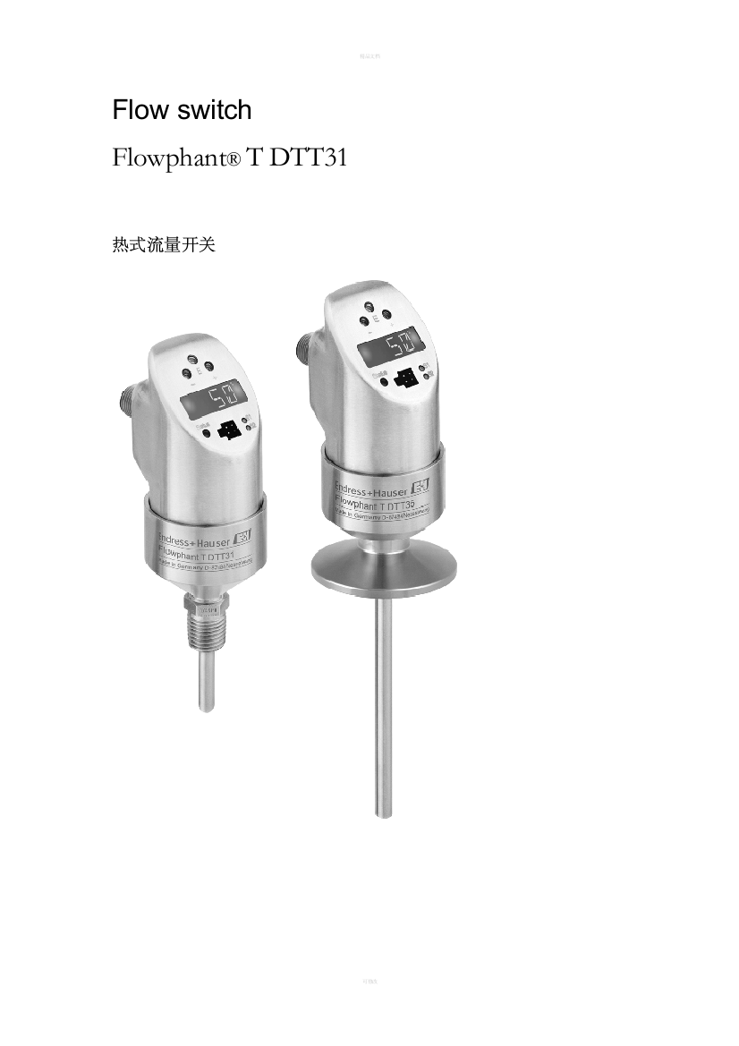 E+H流量DTT31计使用说明书(中)