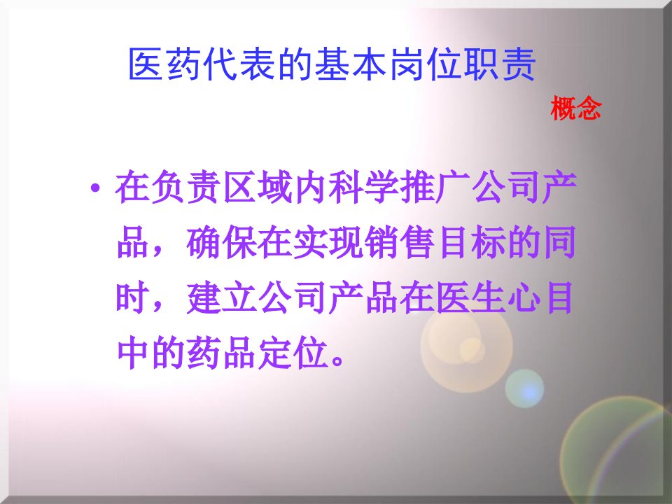 医药代表岗位职责培训32课件