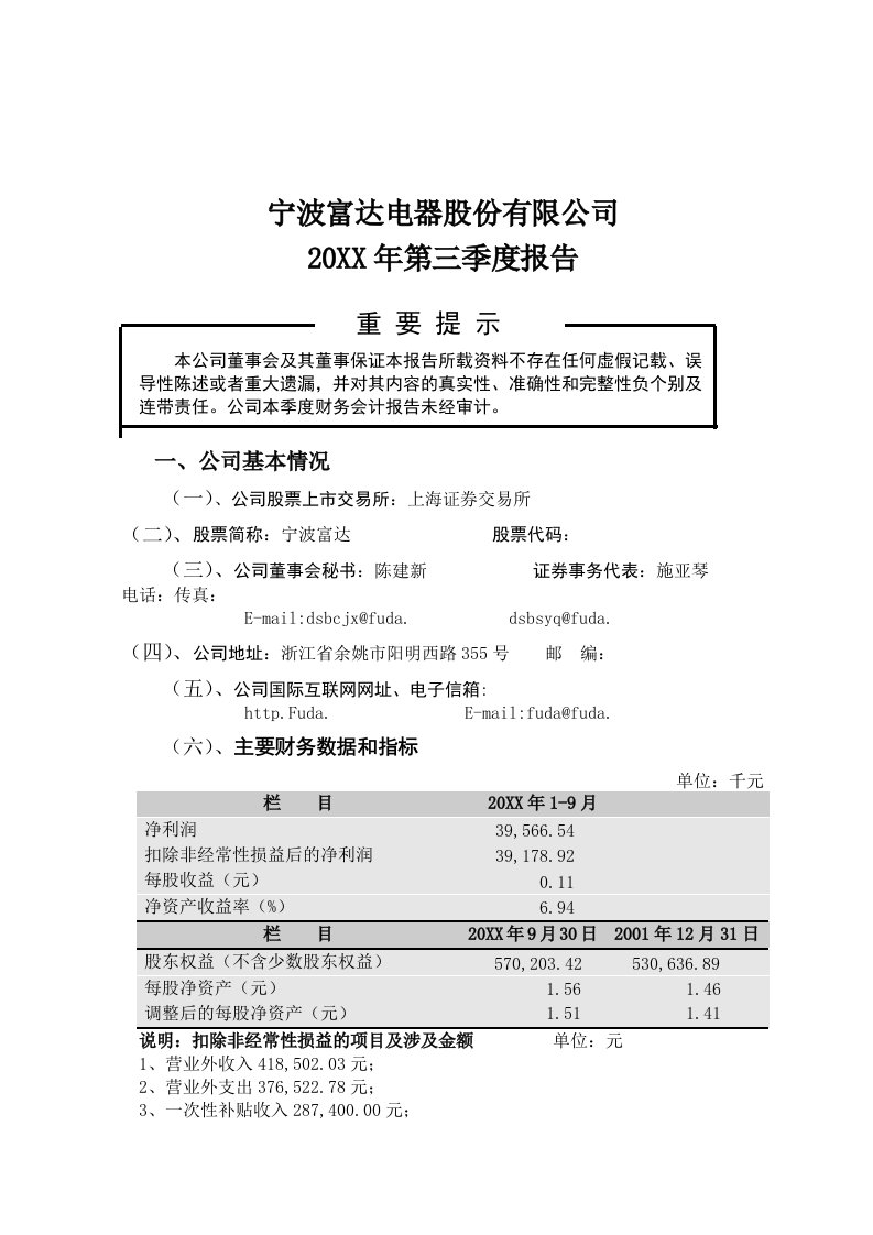 管理制度-宁波富达电器股份有限公司章程