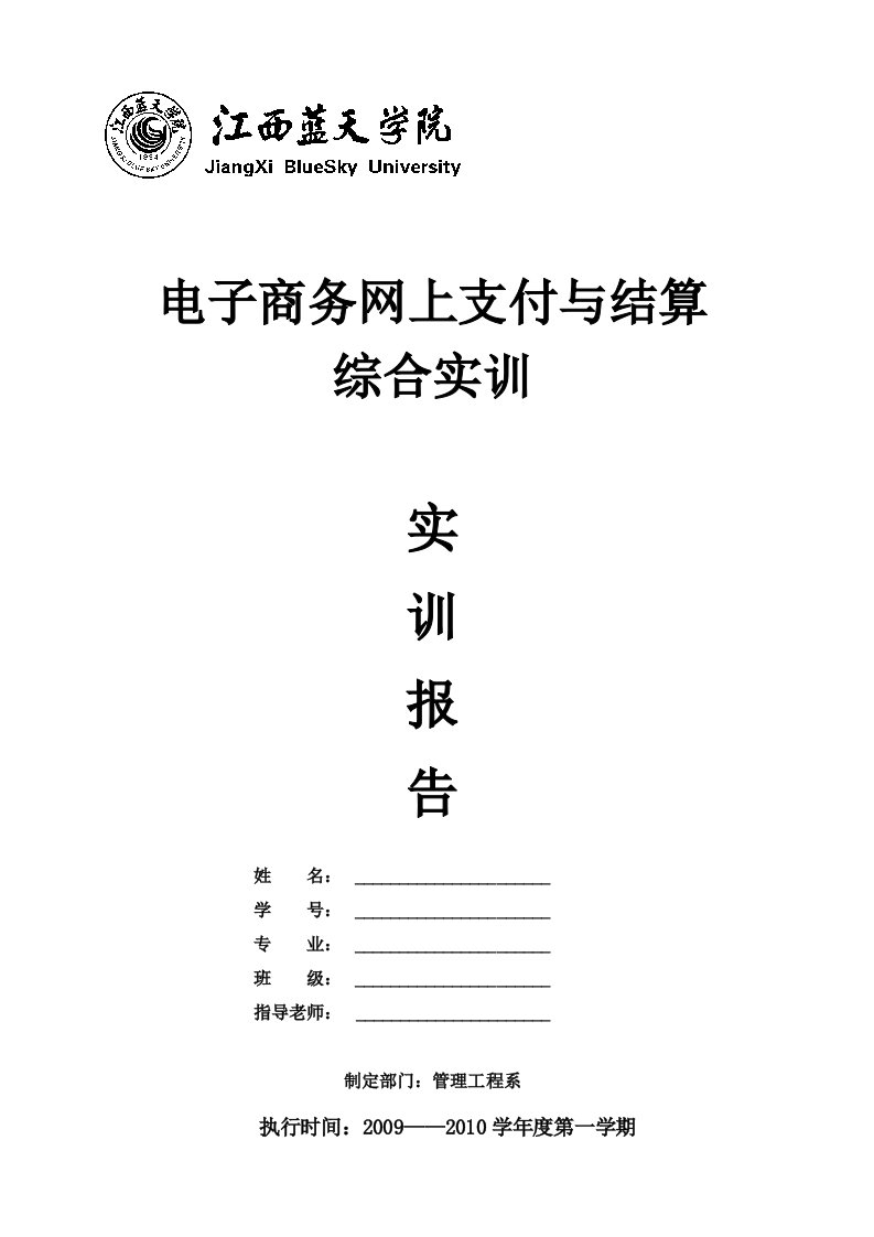 电子商务网上支付综合实训报告