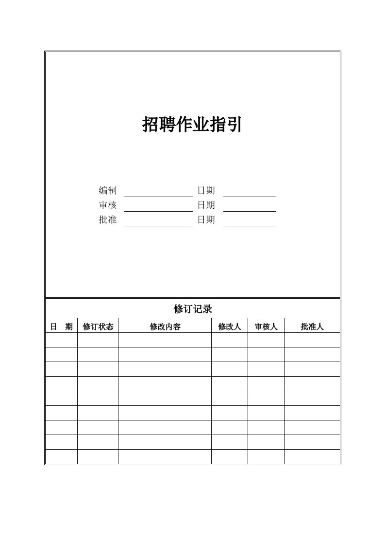 招聘面试-招聘作业指引