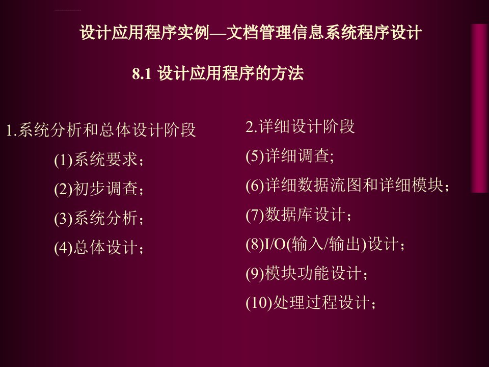 设计应用程序实例文档管理信息系统程序设计