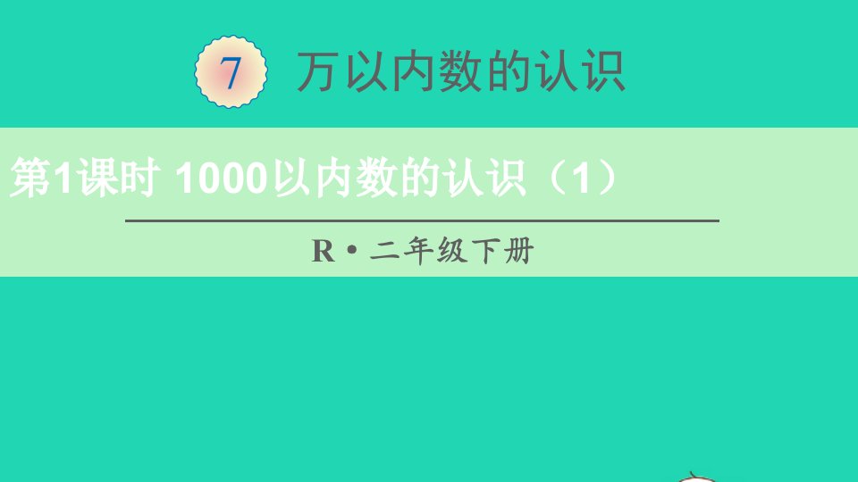 二年级数学下册7万以内数的认识第1课时1000以内数的认识1课件新人教版