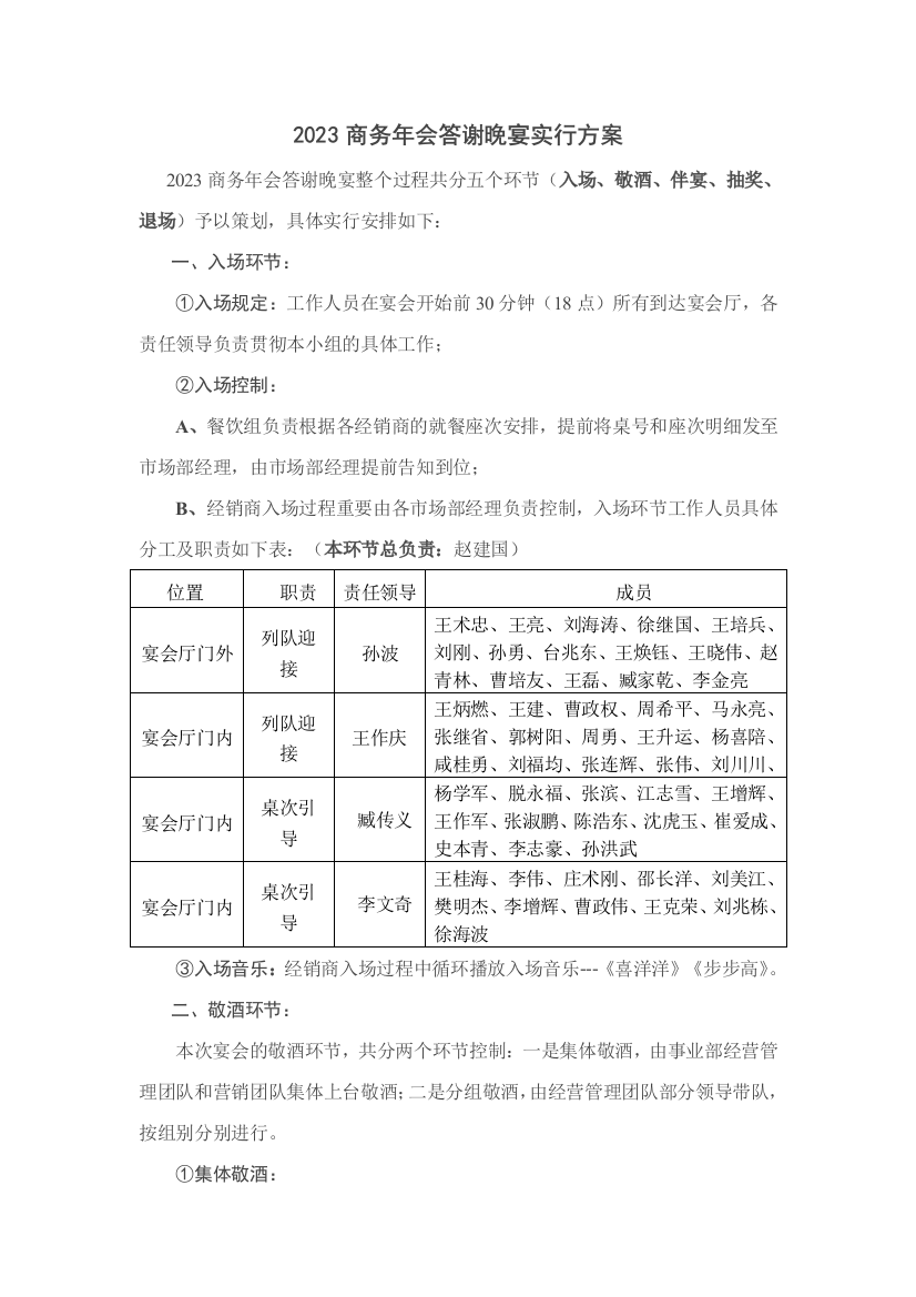 答谢会方案专业资料