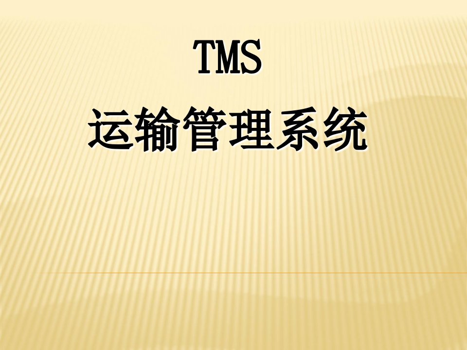 TMS运输管理系统知识讲解