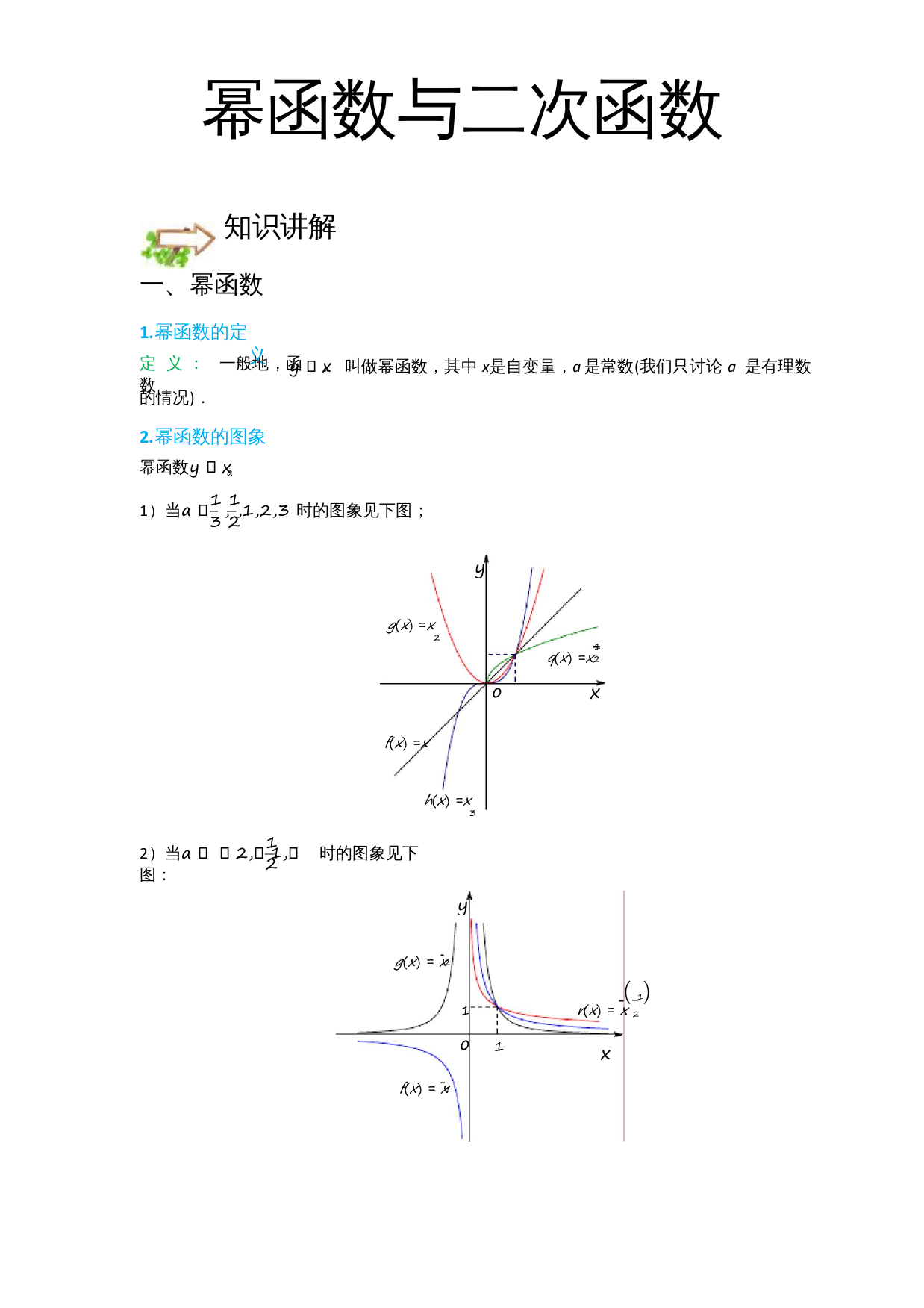 4幂函数与二次函数