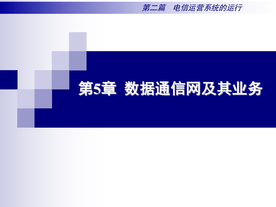 数据通信网及其业务