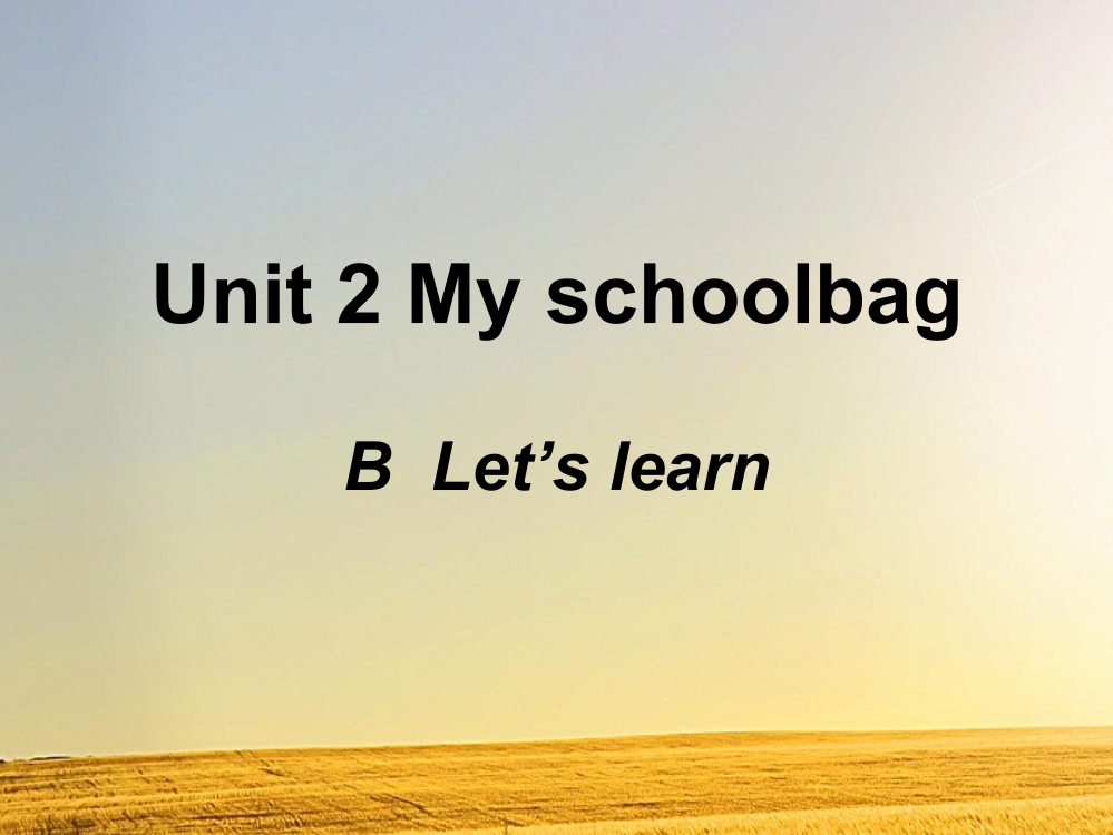 pep新版四年级上册Unit2-B-Let’s-learn课件