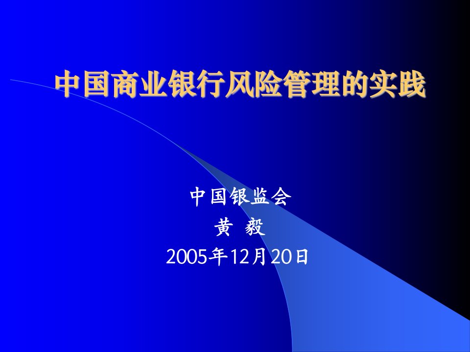 中国商业银行风险管理的实践