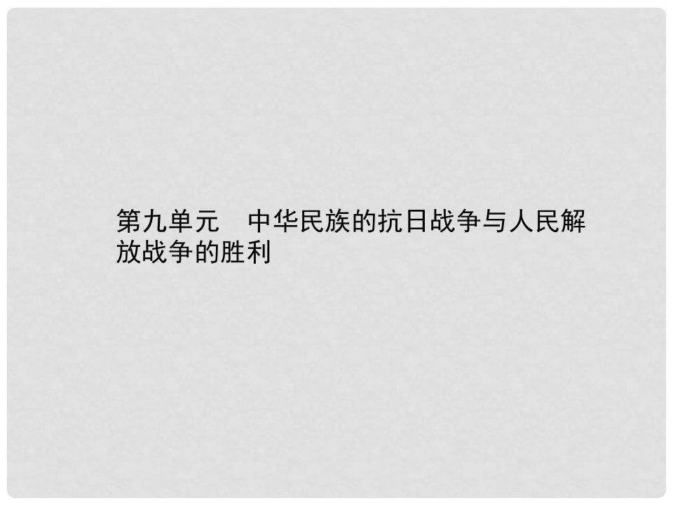 甘肃省中考历史总复习