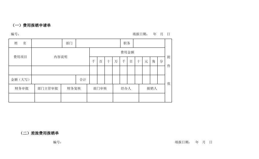 《费用报销单》word版