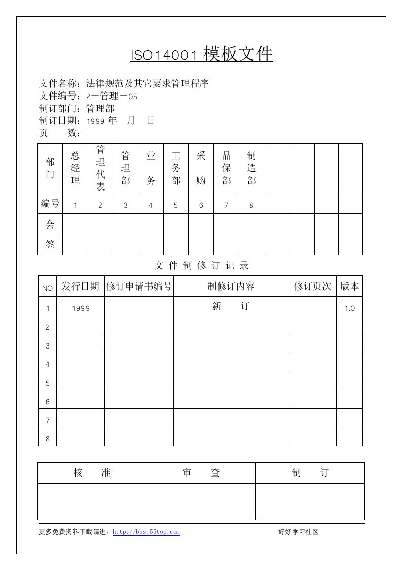 【管理精品】4-3-2法律规范及其它要求管理程序