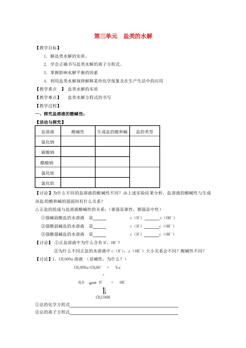 高中化学