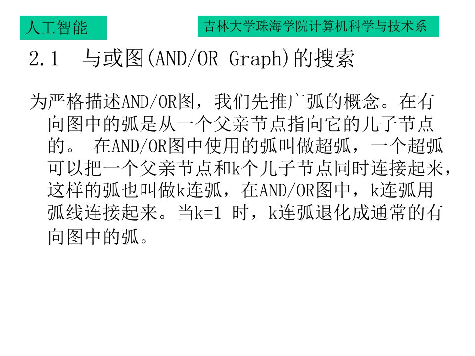 人工智能与或图搜索