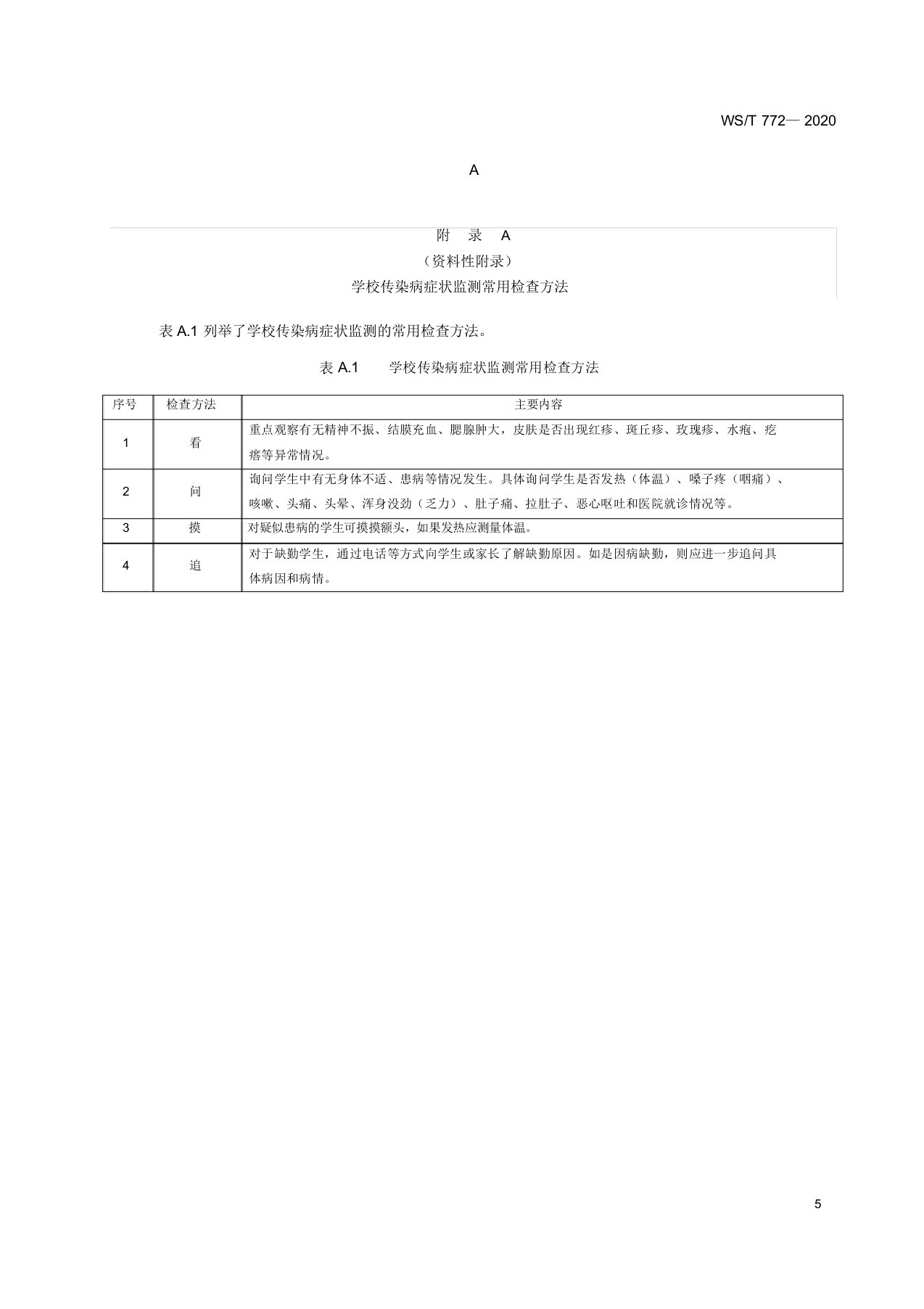 学校传染病症状监测常用检查方法、记录和汇总表、预警信息报告单