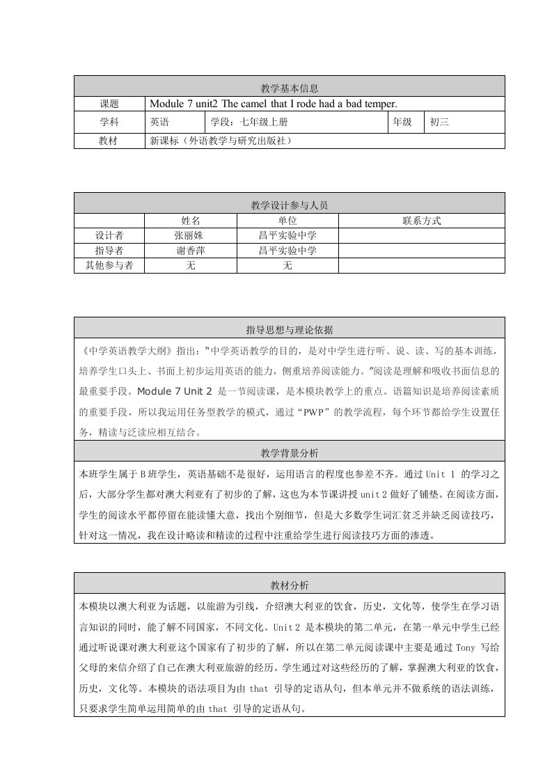 Module7Unit2教学设计张丽姝