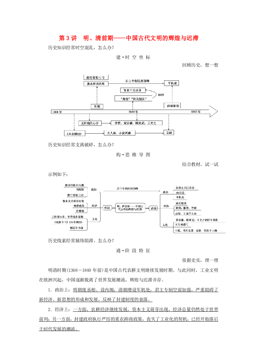 高三历史二轮复习