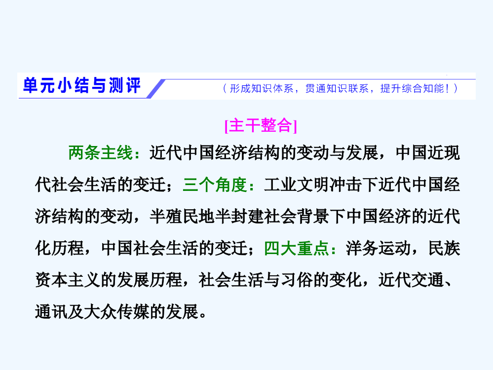 高三历史（岳麓）一轮复习课件《分点突破+高考研究》第九单元