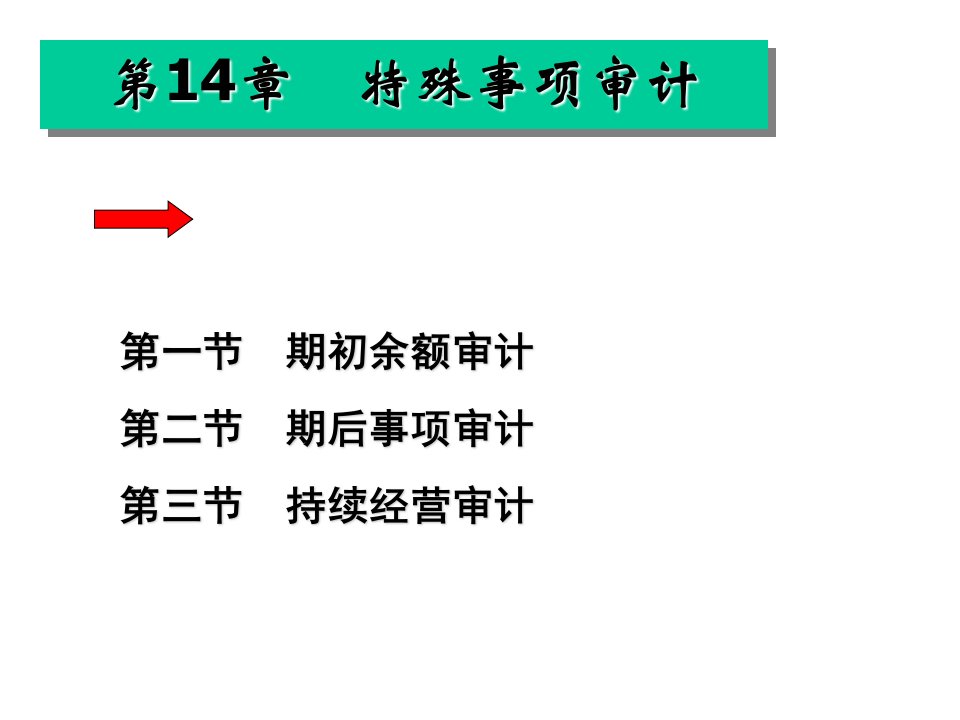 审计学特殊事项审计