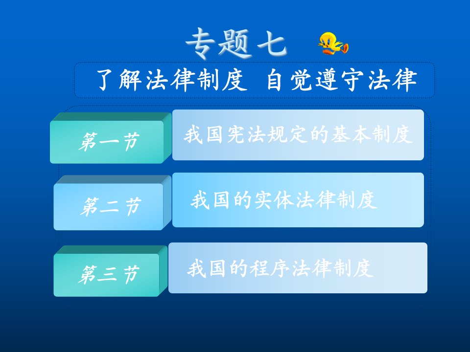 了解法律制度自觉遵守法律