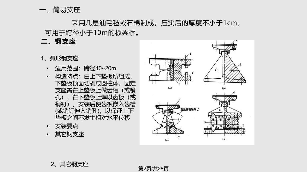 支座的类型和构造