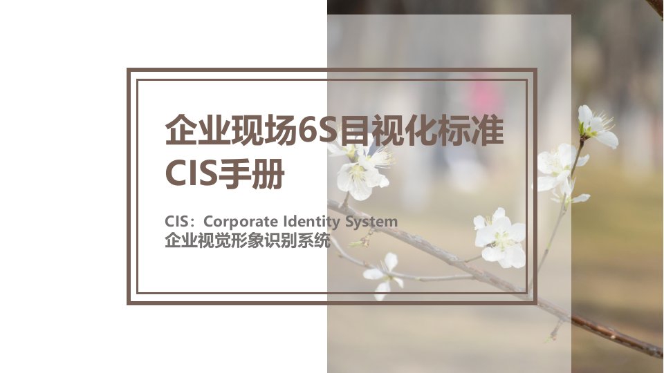 企业现场6s目视化标准cis手册