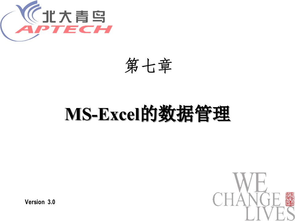 MS-Excel进行数据管理