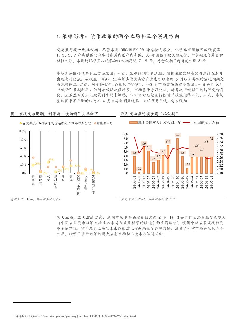 固定收益策略报告：货币政策的两个立场和三个演进方向