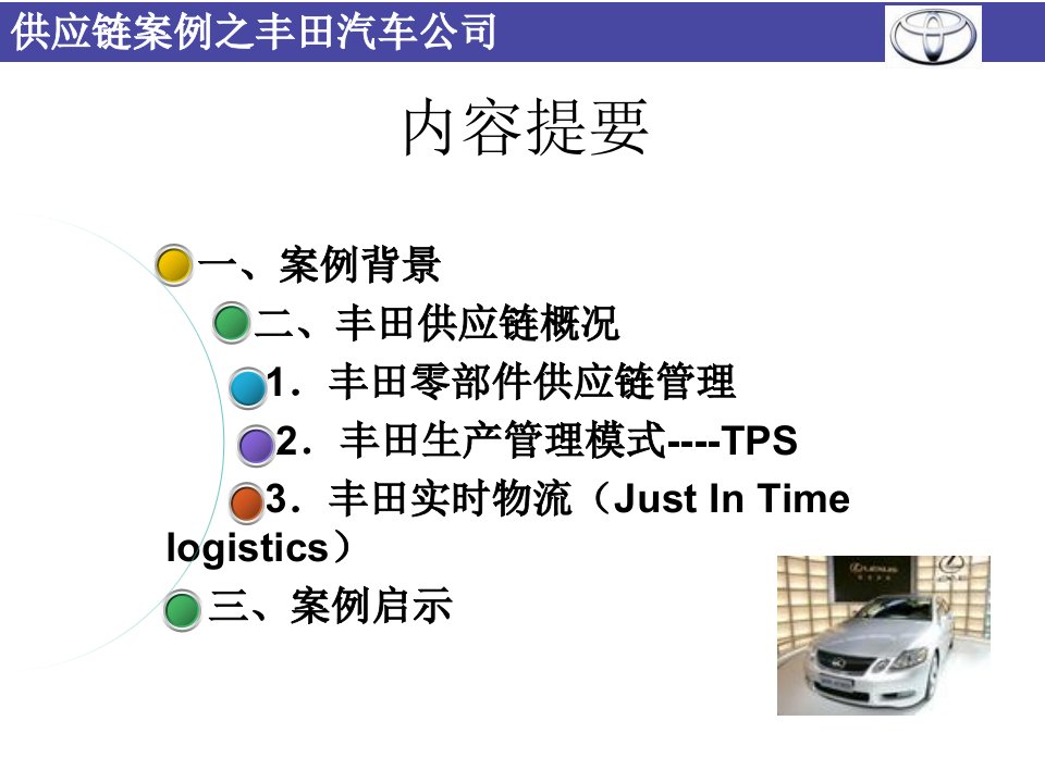 丰田供应链PPT