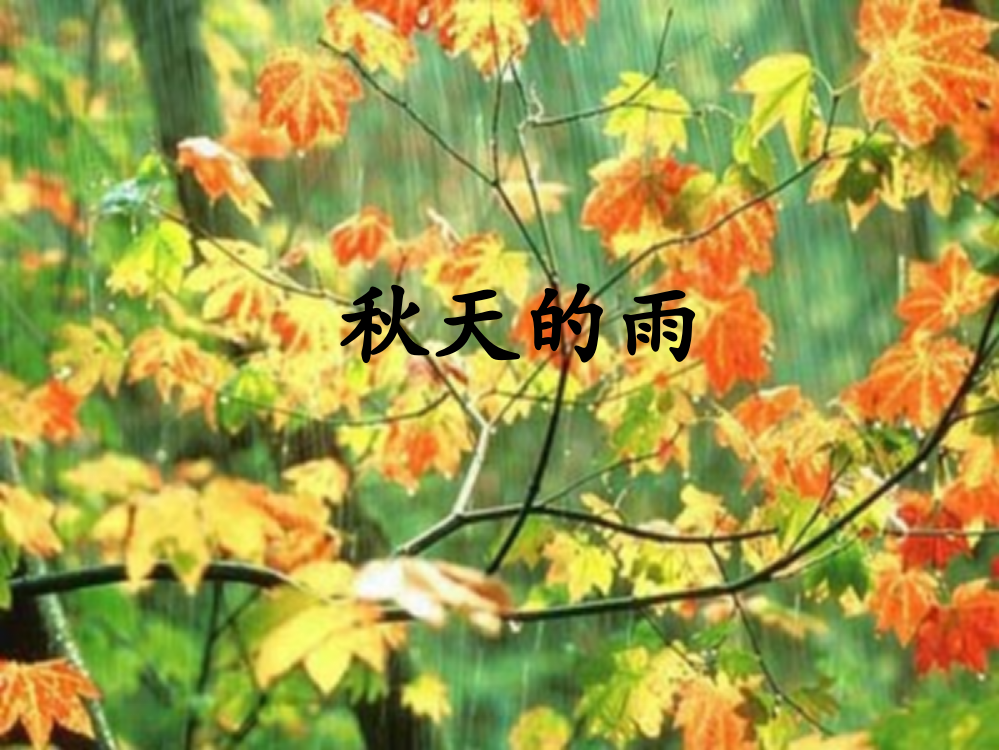 人教版三年级上册《秋天的雨》课件