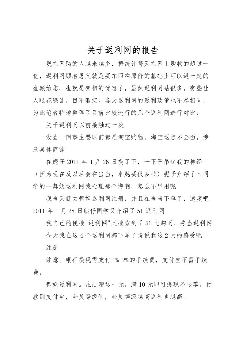 2022关于返利网的报告