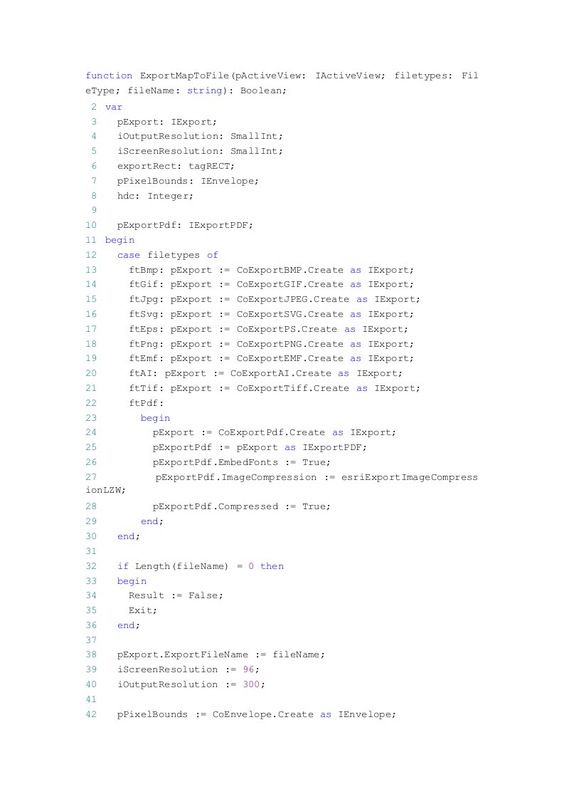 ArcEngine10种格式地图输出方法