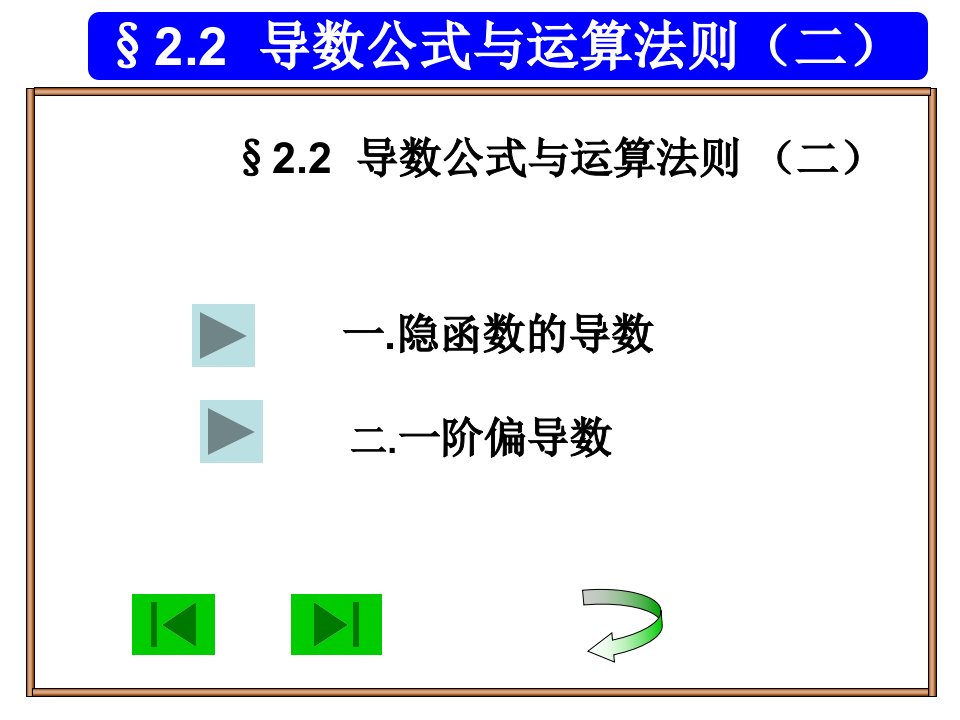 经济数学22导数公式与运算法则