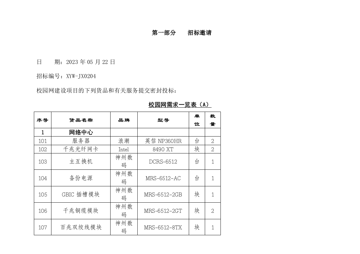 招标邀请新版