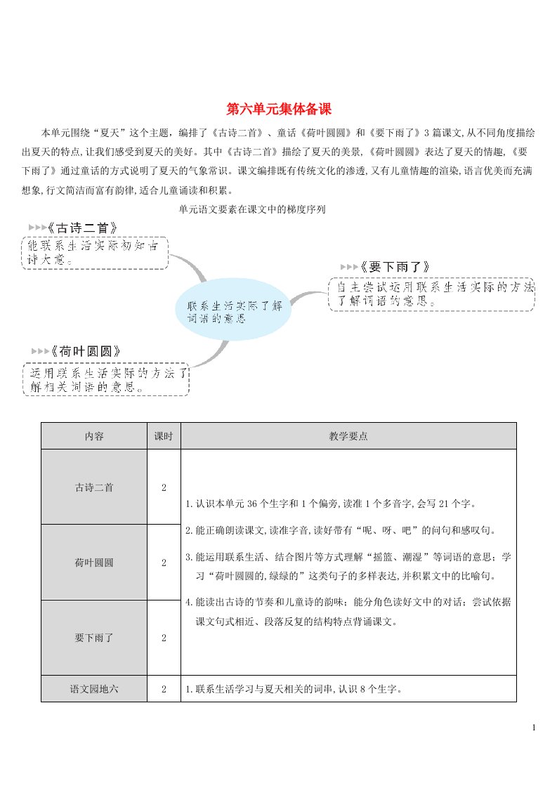 一年级数学下册课文412古诗二首教案新人教版