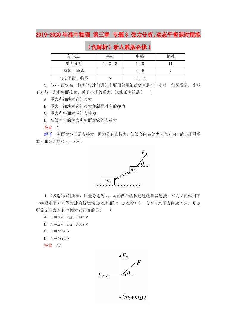 2019-2020年高中物理