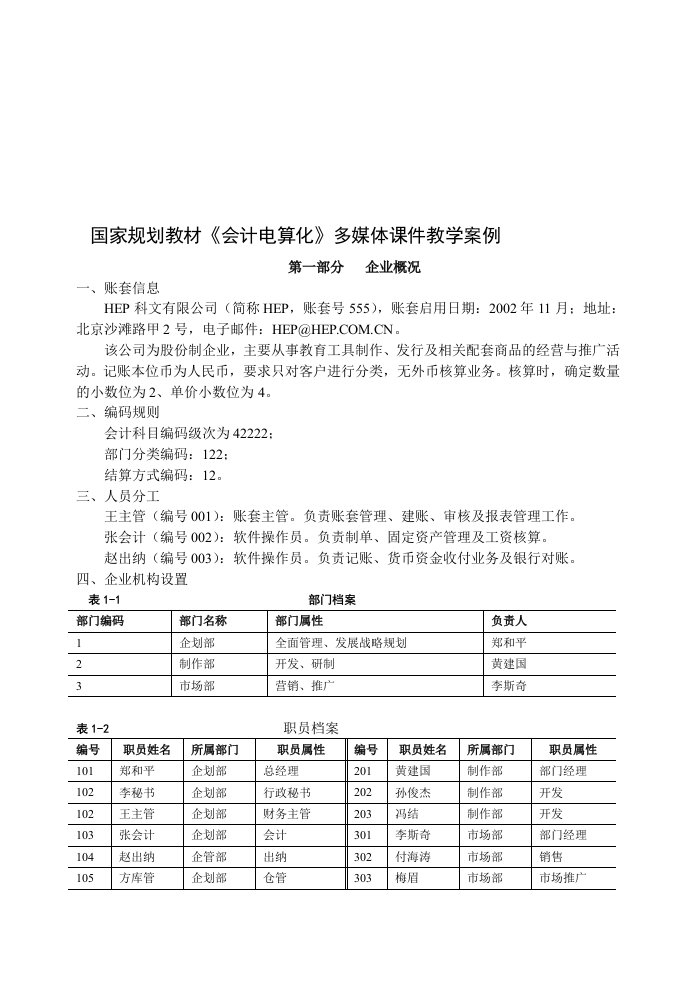 会计电算化多媒体课件教学