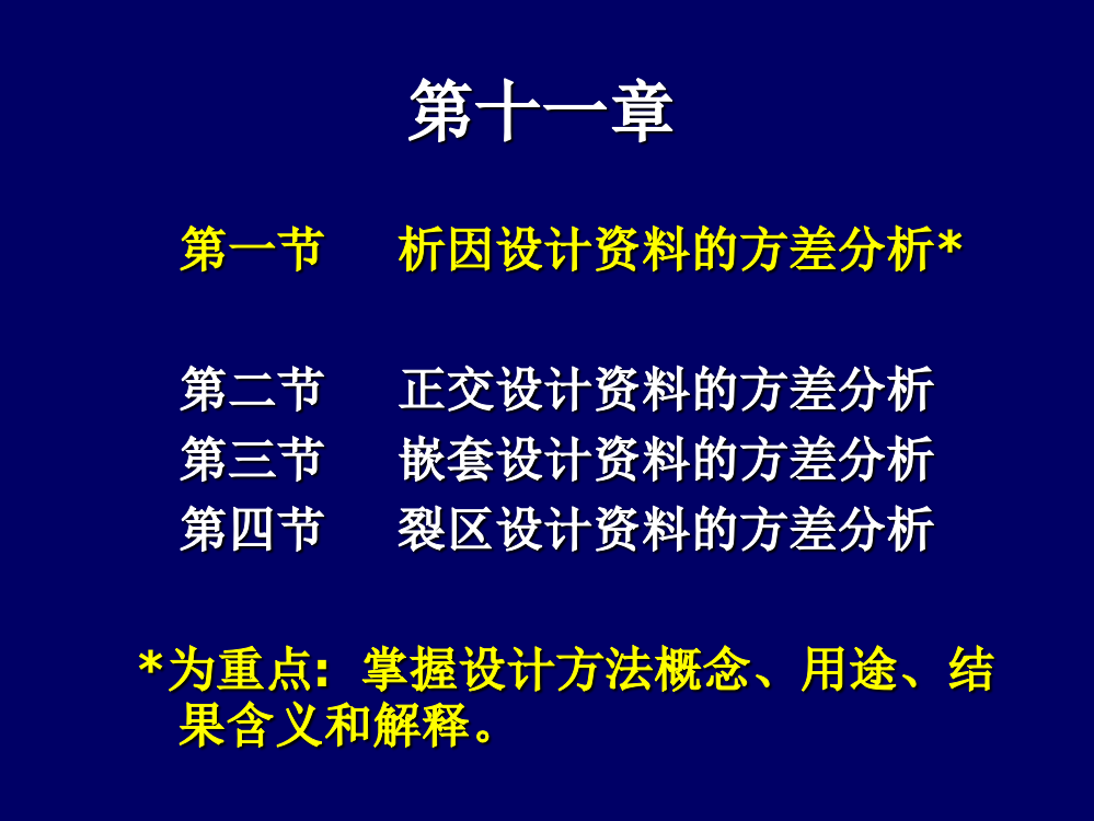 11第1112章多因素试验的方差分析专题培训课件