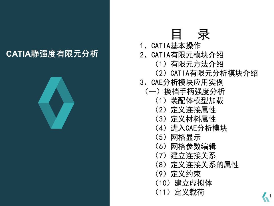 catia静强度有限元分析