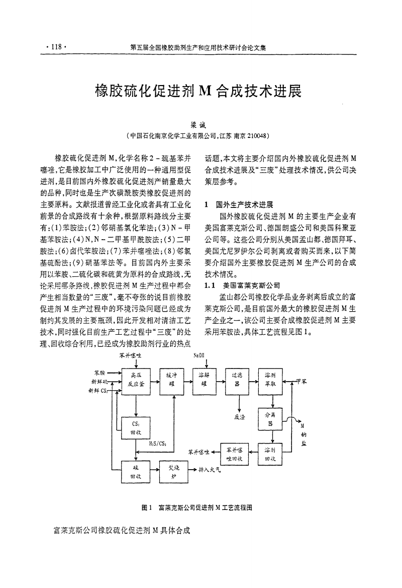 橡胶生产促进剂生产工艺流程