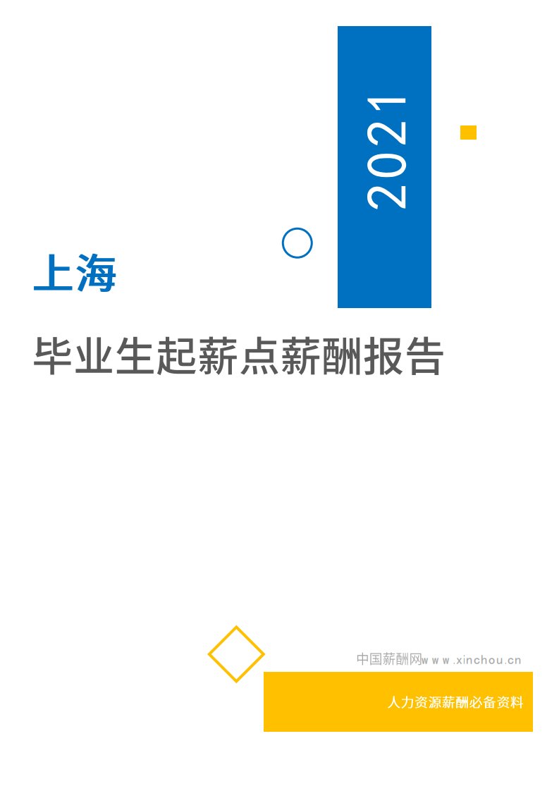 2021年薪酬报告系列之上海地区毕业生薪酬报告起薪点调查