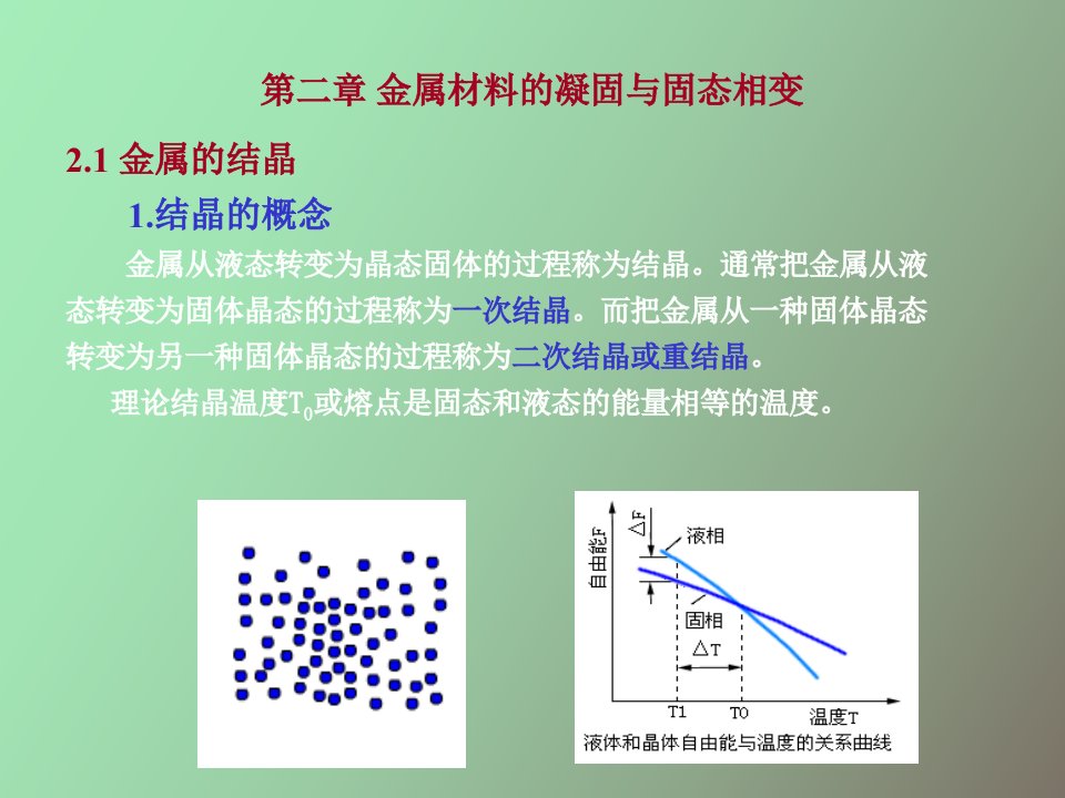 金属材料的凝固与固态相变